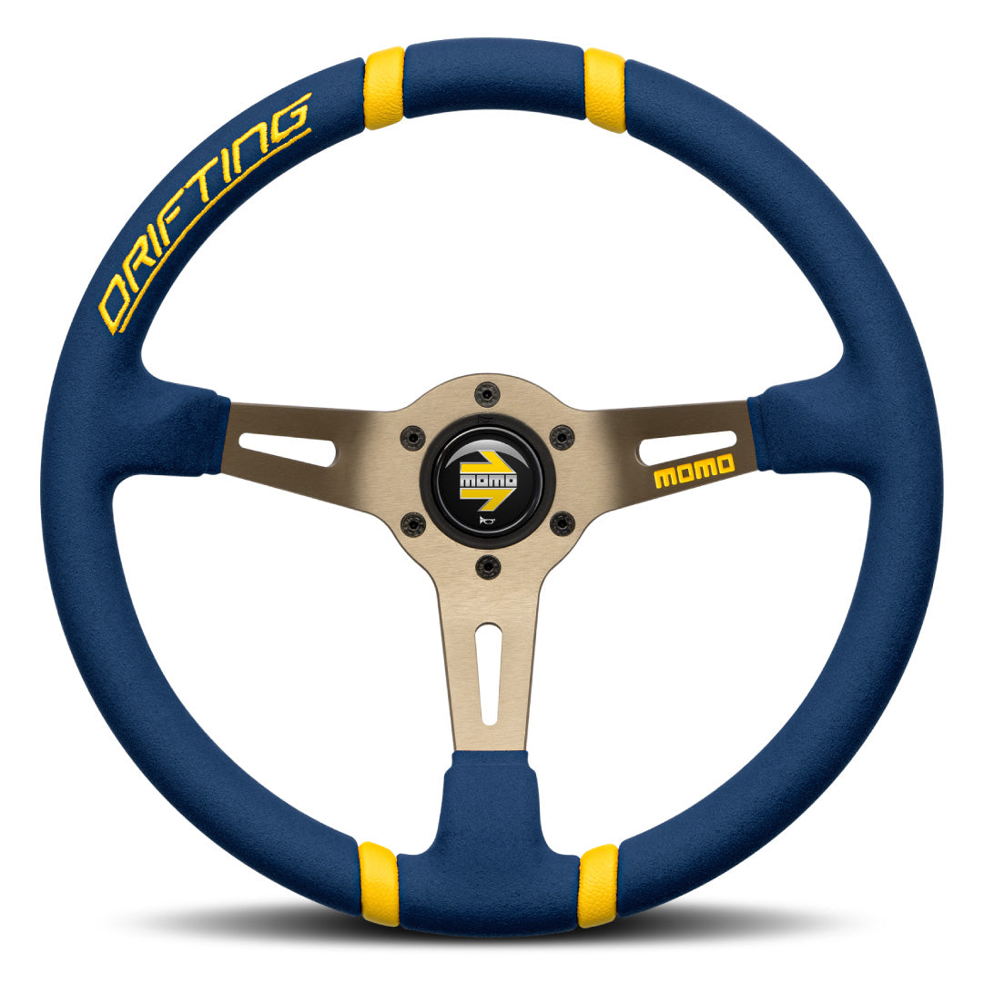 MOMO Drifting Microfibre Steering Wheel - Blue