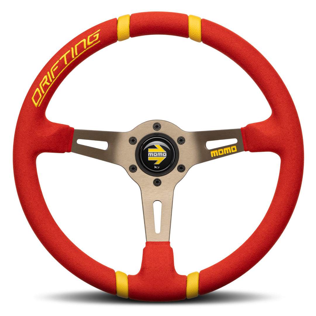 MOMO Drifting Microfibre Steering Wheel - Red