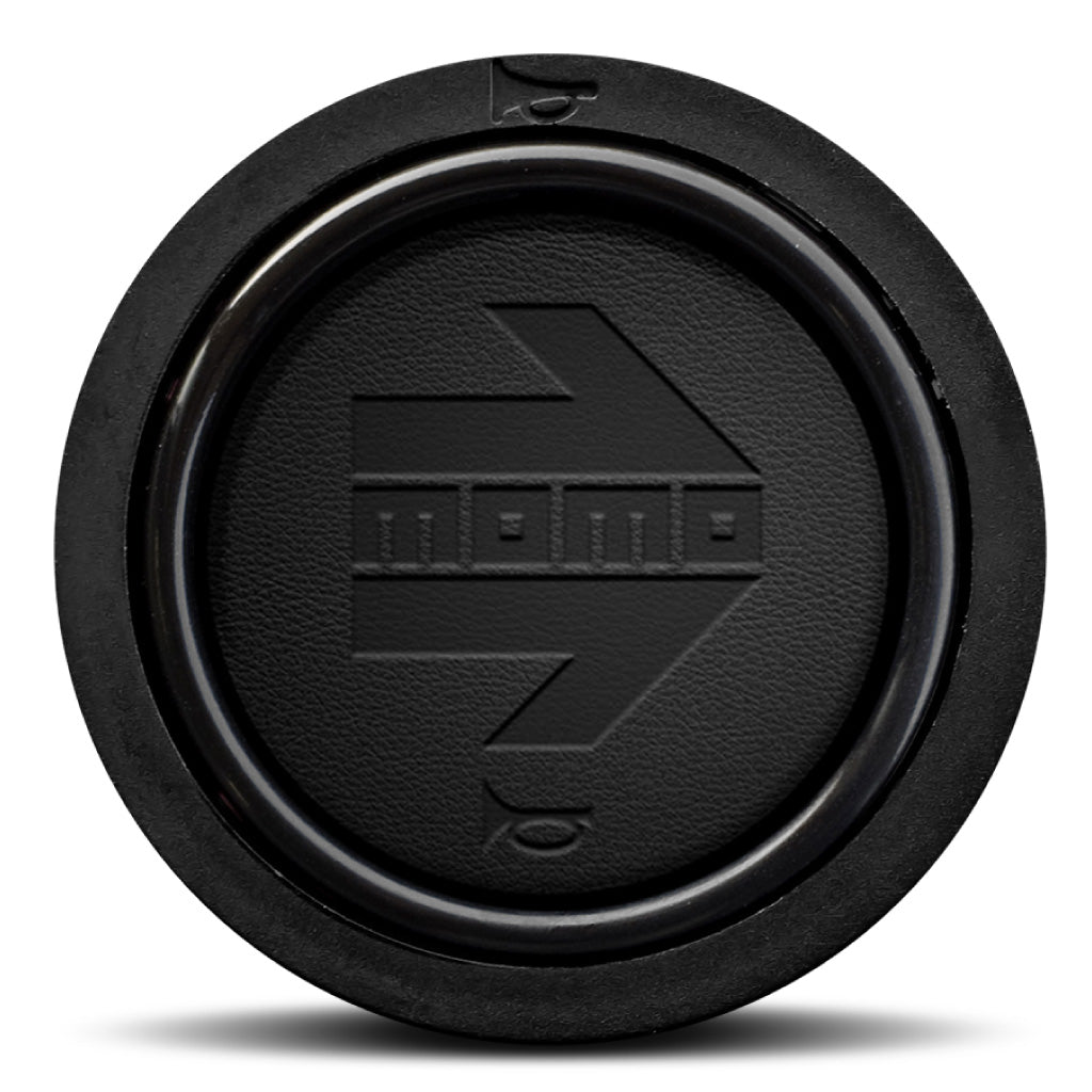 MOMO Horn Button - Leather Embossed Logo - Flat Lip