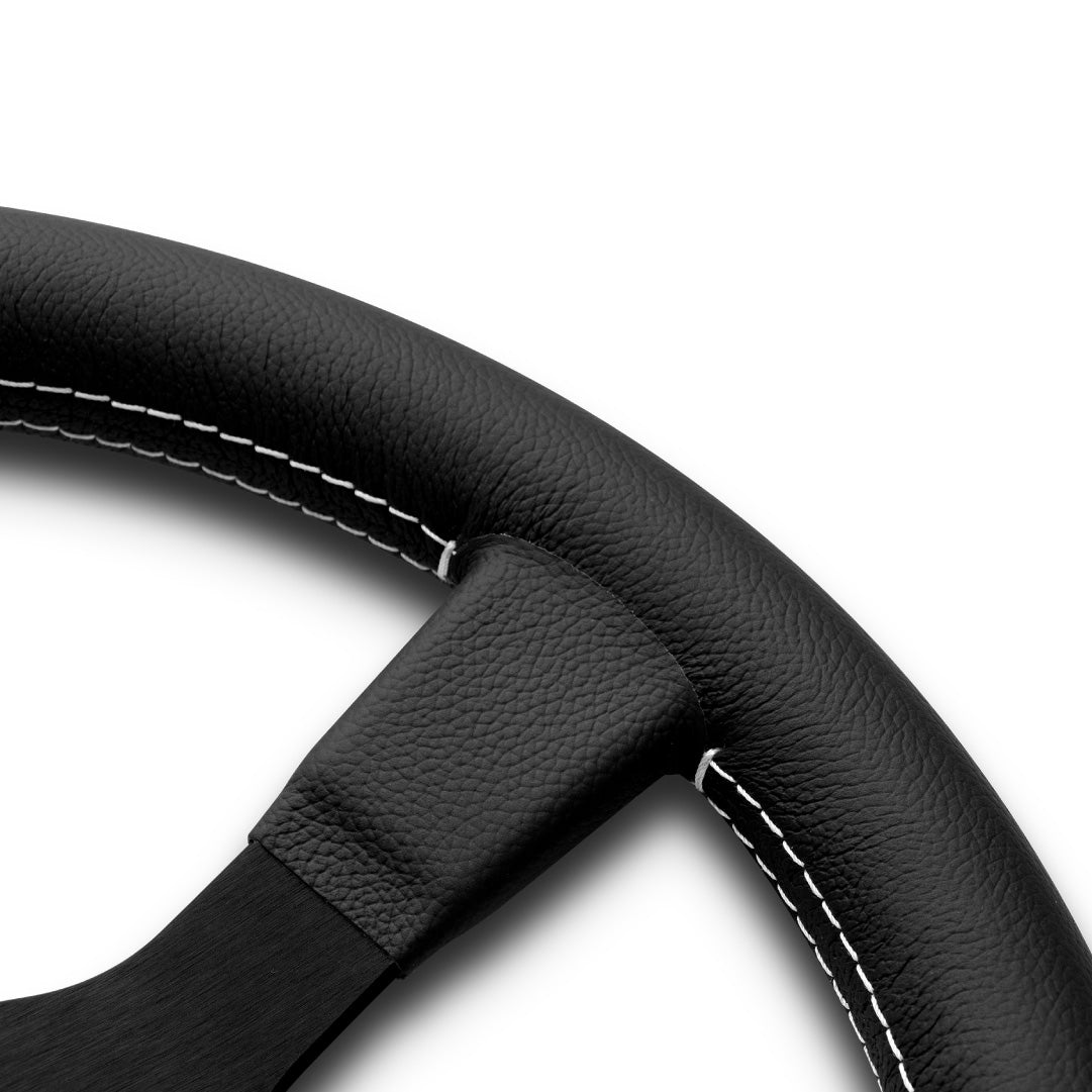 MOMO Legacy Cavallino Heritage Steering Wheel - Black Leather Black Sp