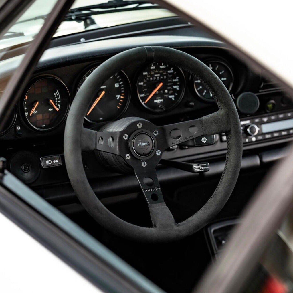 MOMO Mod. 07 Black Edition Steering Wheel - Black Suede Black Spokes 350mm