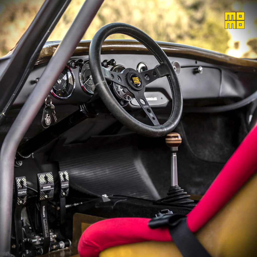 MOMO Prototipo Heritage Steering Wheel - Black Leather Black Spokes 350mm