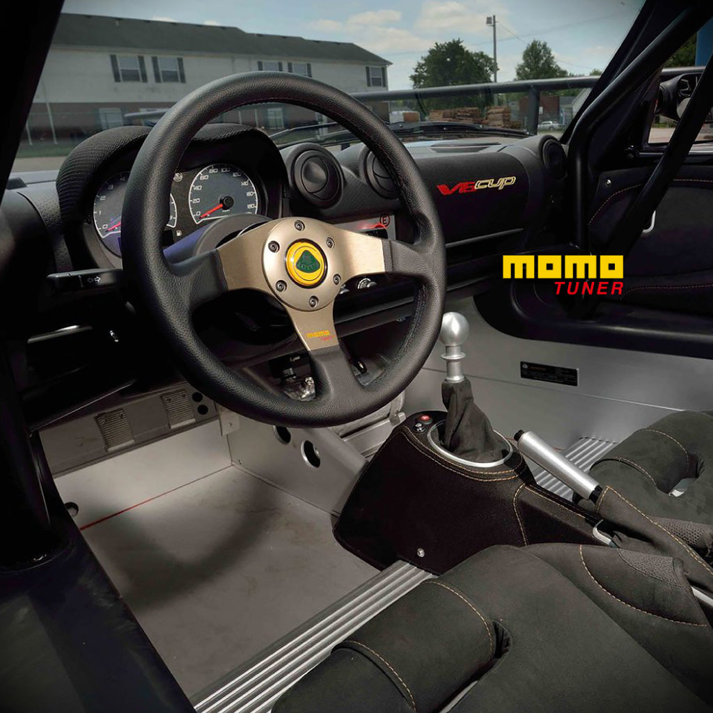 MOMO Tuner Steering Wheel - Black Leather Anthracite Spokes 320mm