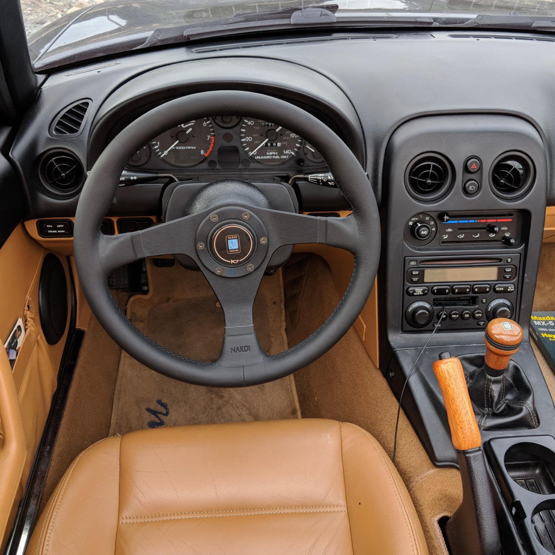 Nardi Gara 3/0 Steering Wheel - Black Leather Black Spokes 350mm