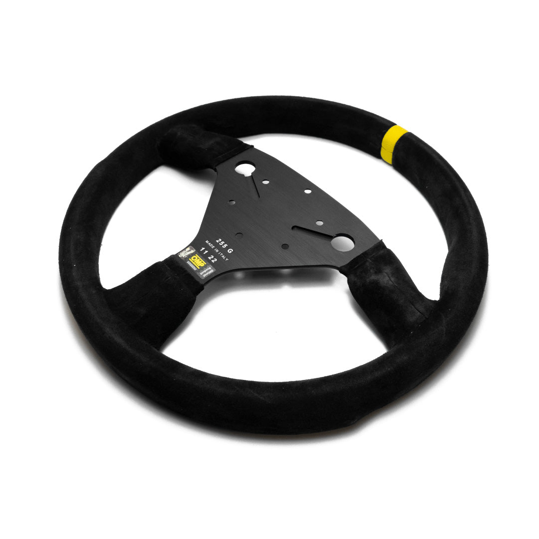 OMP 320 Alu S (Superturismo) Steering Wheel - Black Suede Black Spokes 320mm