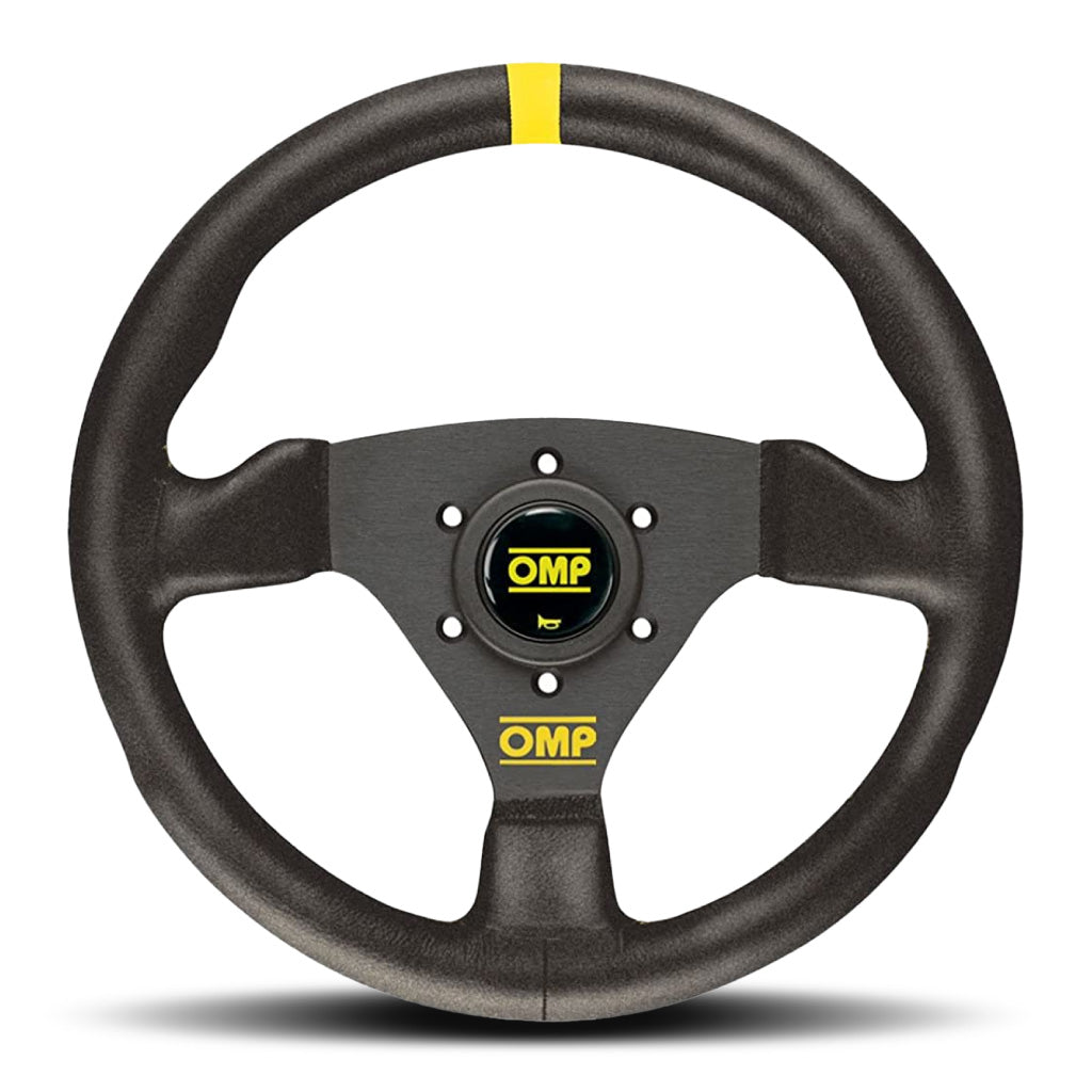 OMP Trecento Scamosciato Steering Wheel - Black Suede Black Spokes 300mm