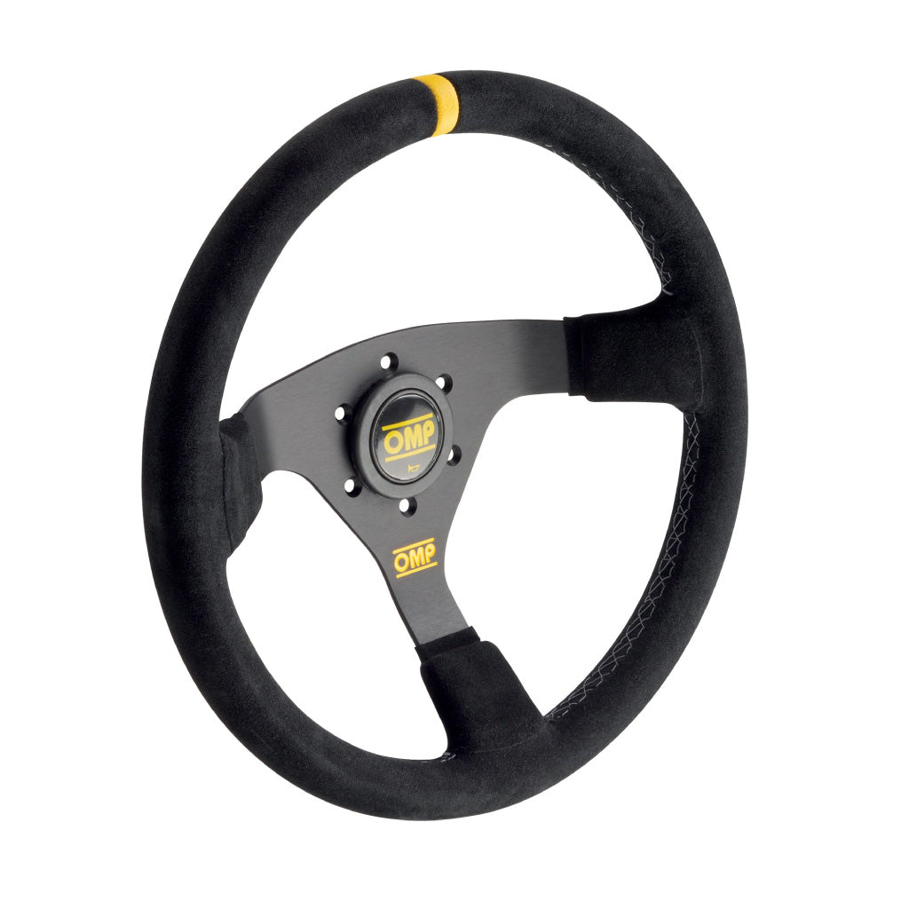 OMP WRC Steering Wheel - Black Suede Black Spokes 350mm