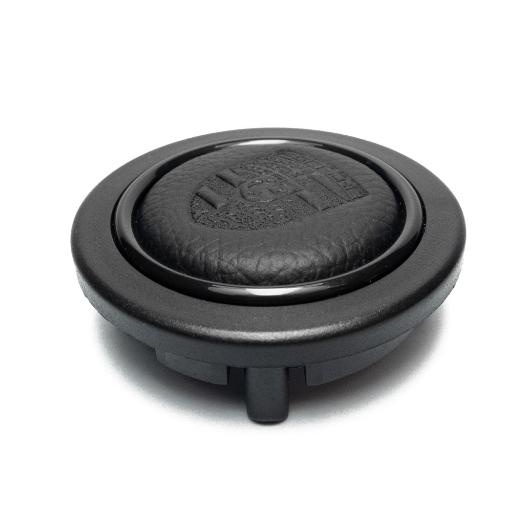 Porsche Leather Horn Button - Round Lip