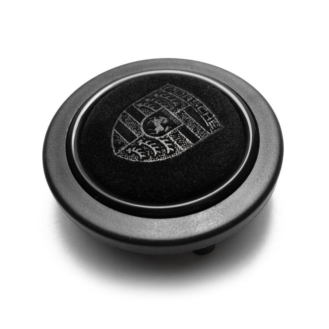 Porsche Suede Leather Horn Button - Round Lip