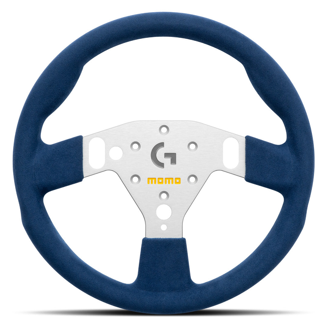 MOMO SIM GT 320 Steering Wheel - Blue Alcantara