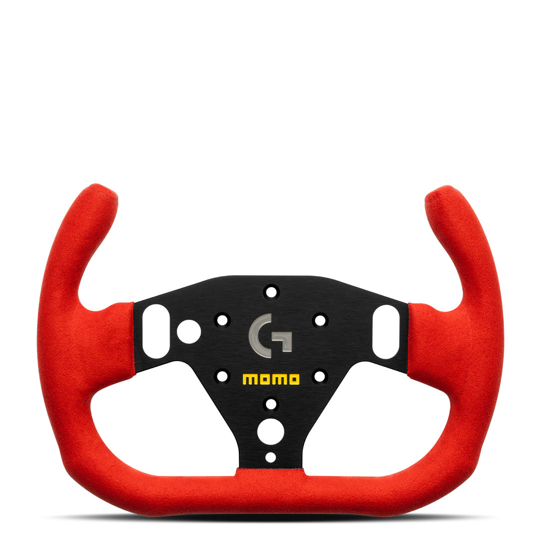 MOMO  SIM GT-Racer 290 Steering Wheel - Red Alcantara