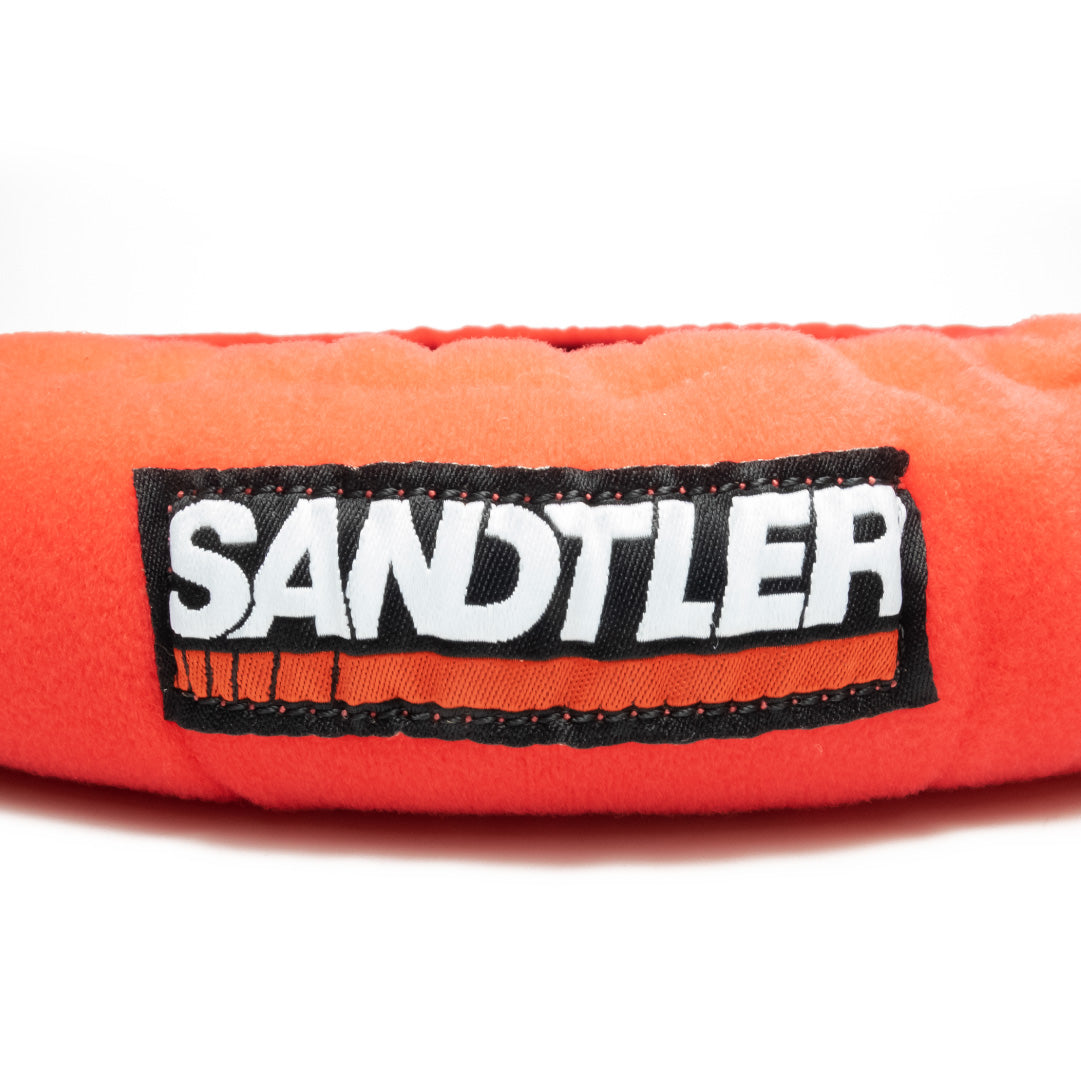 Sandtler Steering Wheel Cover Leather Suede Protector - Red & Black