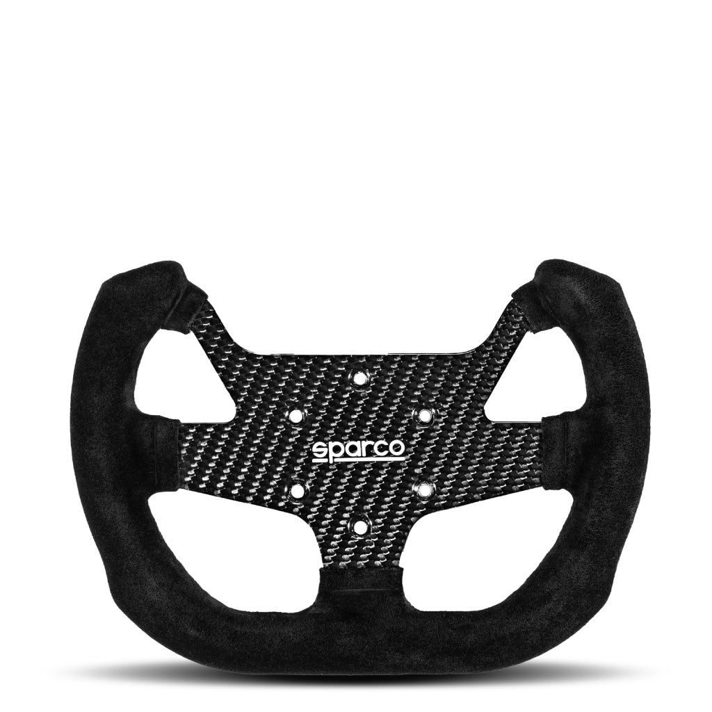 Sparco F-10 C Steering Wheel - 6-hole Black Suede Carbon Spokes 270mm