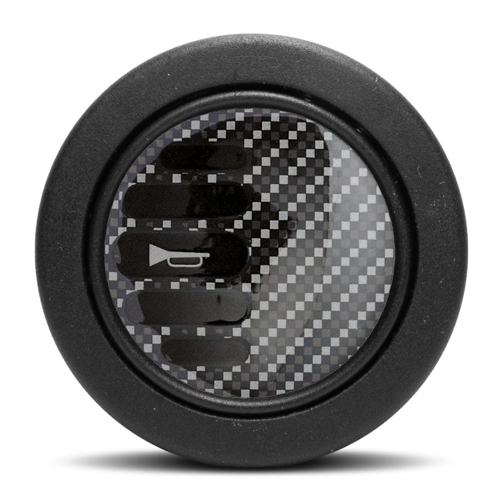 Sparco Horn Button - Carbon Fibre Style & Black