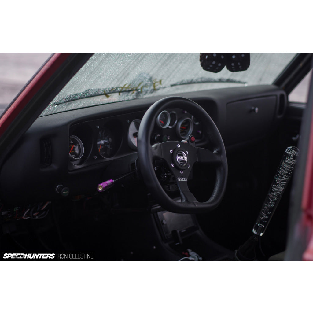 Sparco L360 Steering Wheel - Black Leather Black Spokes 330mm