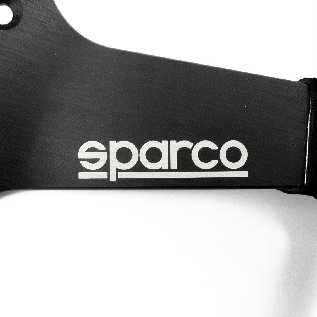 Sparco R345 Steering Wheel - Black Suede Black Spokes 350mm