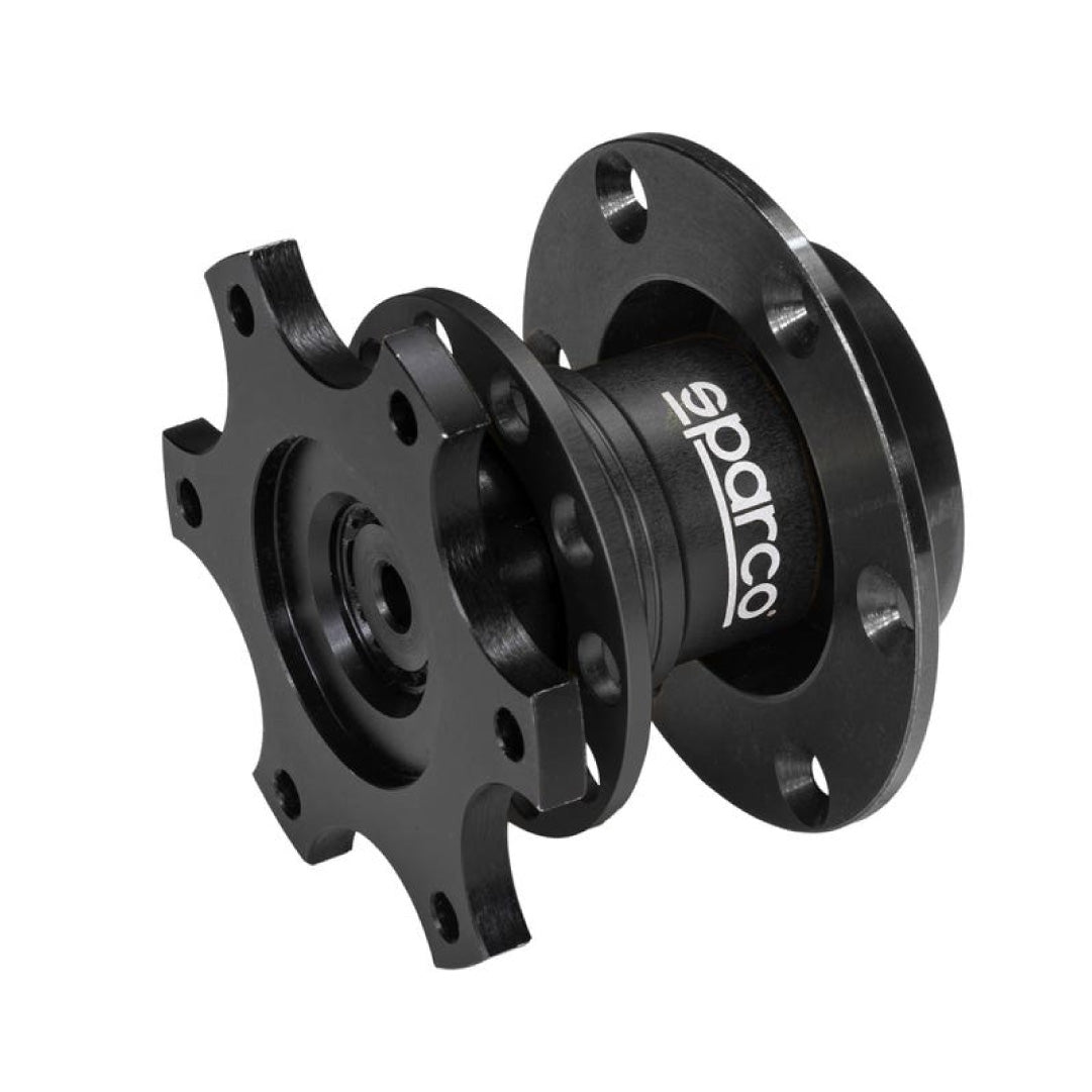 Sparco Steering Wheel Quick Release Hub - Black - Bolt-On