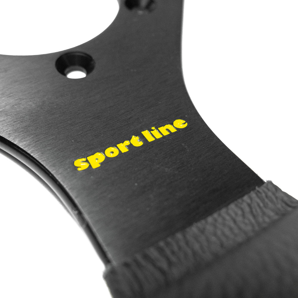 Sport Line Comfort Steering Wheel - Black Leather Black Spokes 330mm