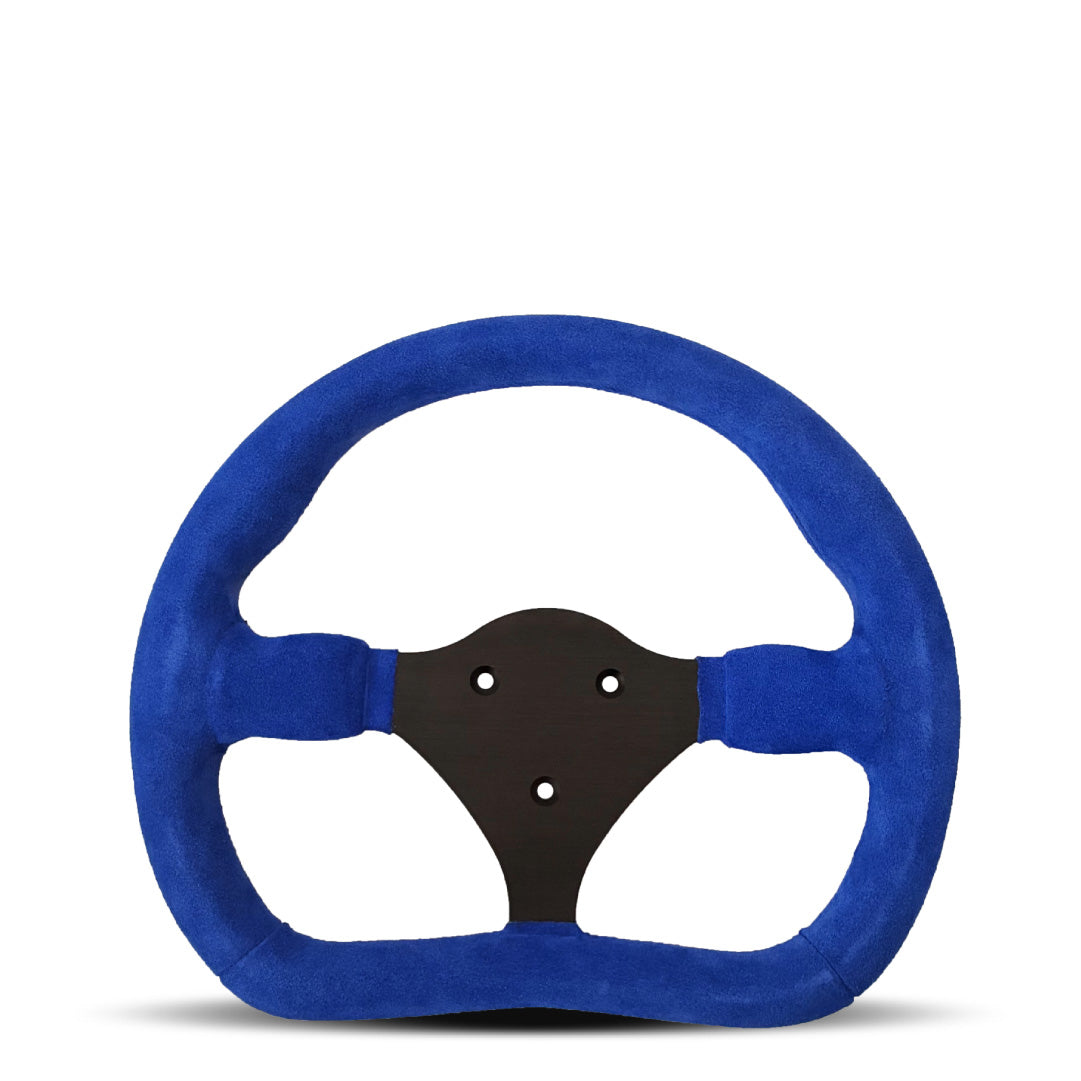 Sport Line Formula Steering Wheel - Blue Suede Black Spokes 280mm