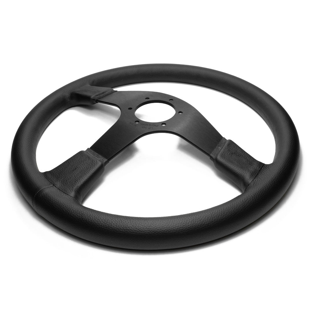 Sport Line Imola Steering Wheel - Black Leather Black Spokes 380mm