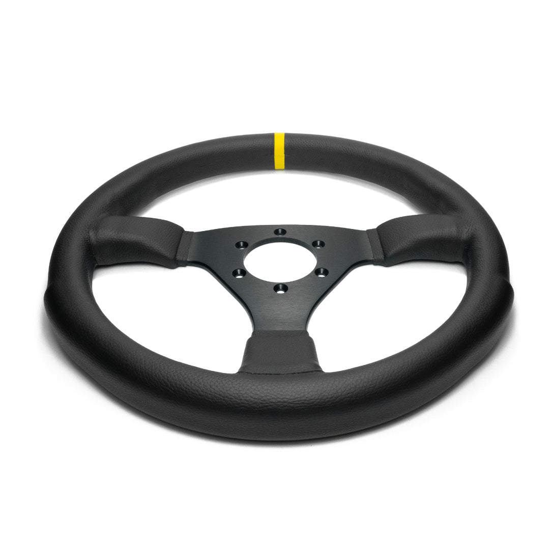 Sport Line Racing Sportivo 32A Steering Wheel - Black Leather Black Spokes 320mm