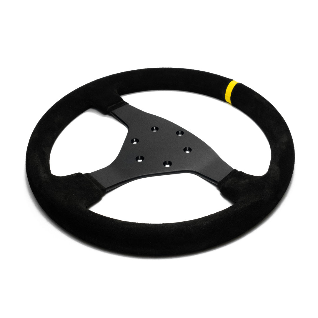 Sport Line Racing Sportivo 32T Steering Wheel - Black Suede Black Spokes 320mm