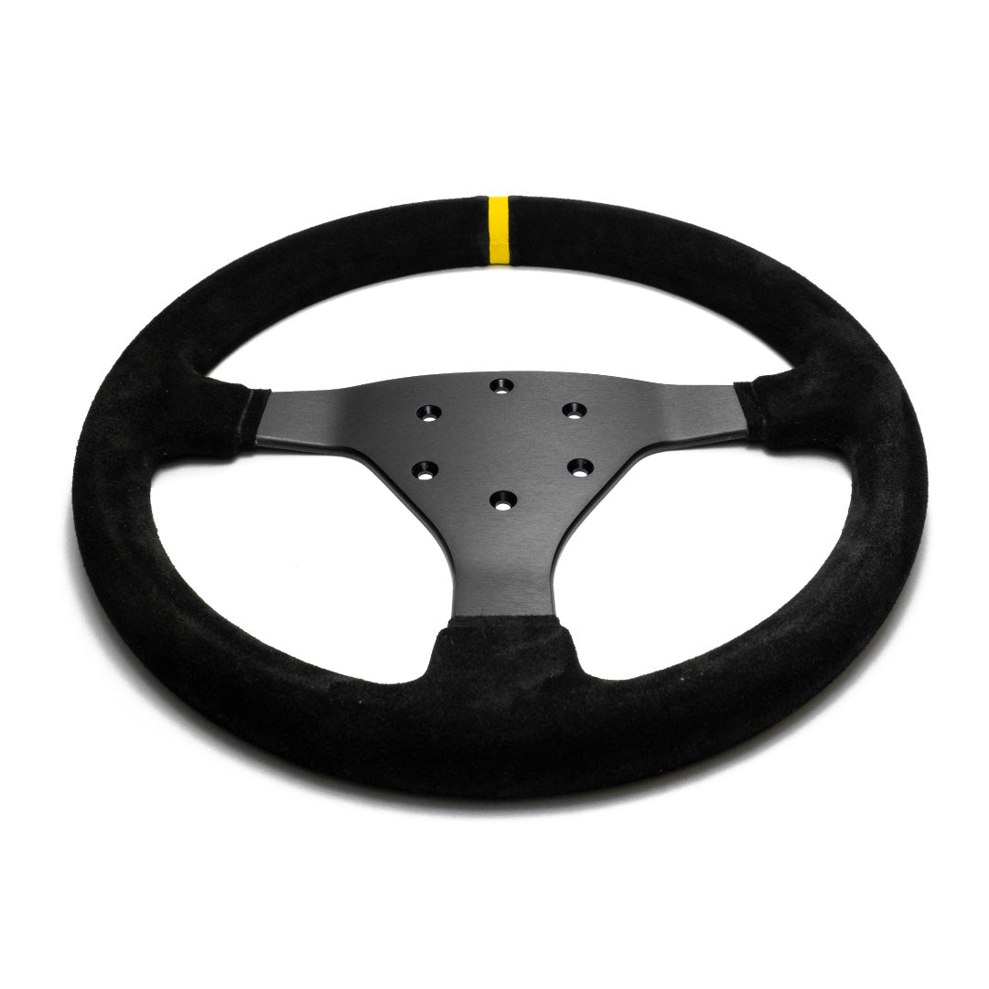 Sport Line Racing Sportivo 32T Steering Wheel - Black Suede Black Spokes 320mm