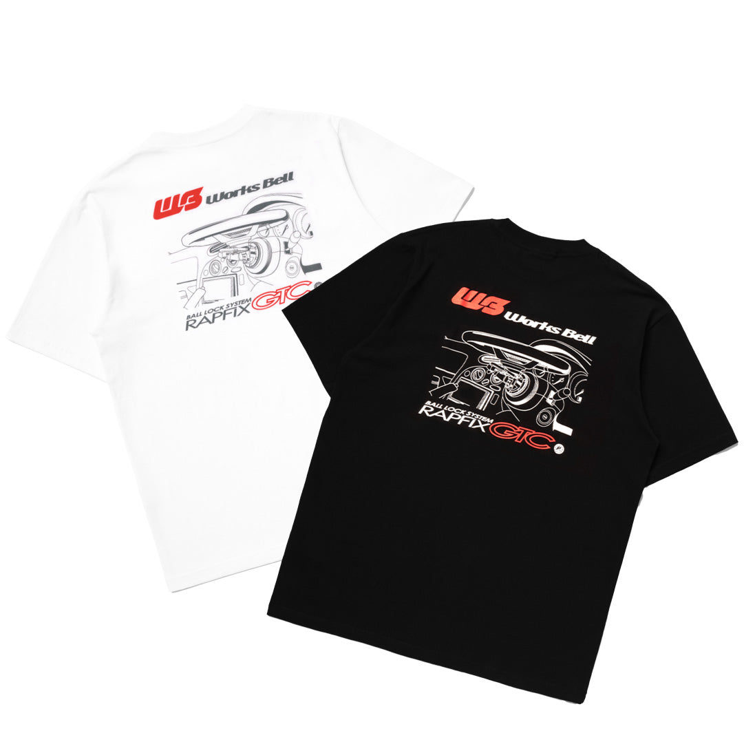 Works Bell T-Shirt - RAPFIX GTC - White & Black