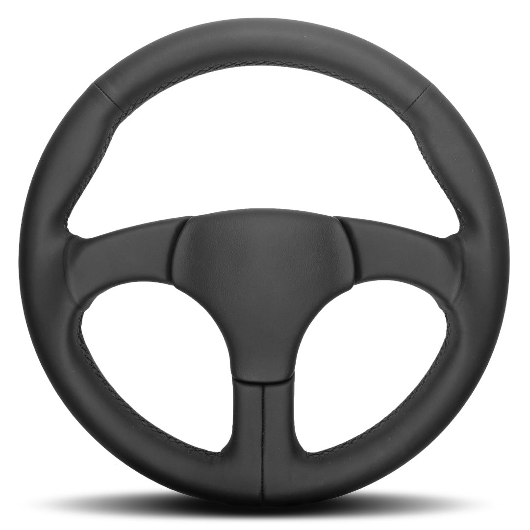 Atiwe 32 Club Sport Steering Wheel - Black Leather Black Pad 360mm