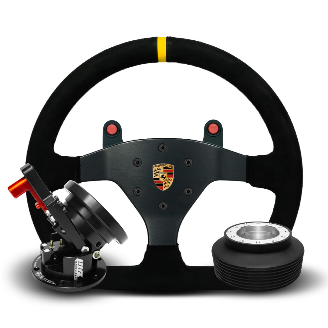 Porsche 718 981 GT3 Cup Steering Wheel & Works Bell RAPFIX GTC Tilt-Up Kit