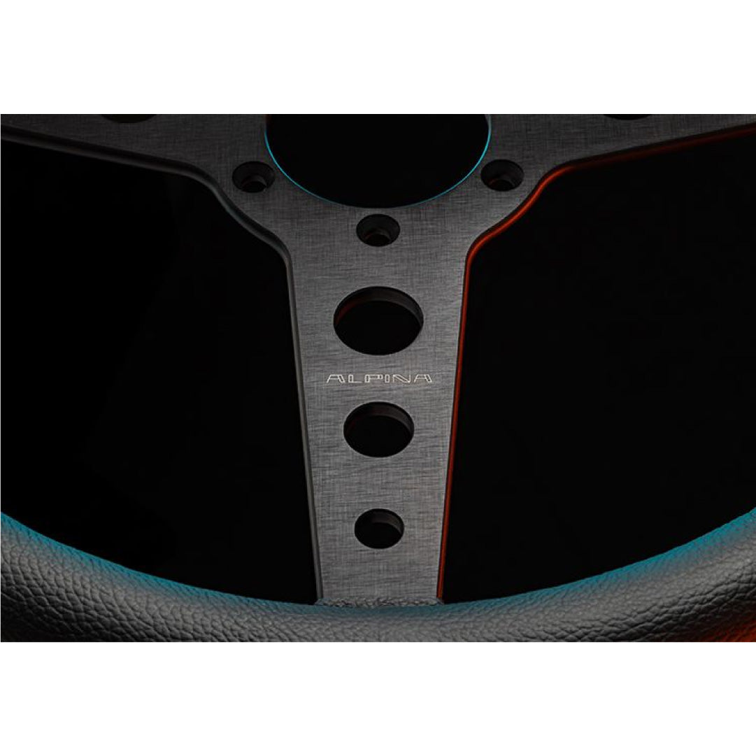 MOMO ALPINA Prototipo Steering Wheel - Black Leather Black Spokes 380m