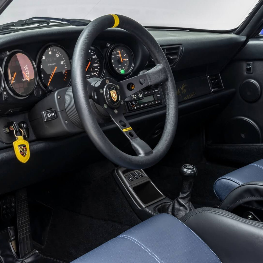 MOMO Mod. 07 Steering Wheel - Black Leather Black Spokes 350mm