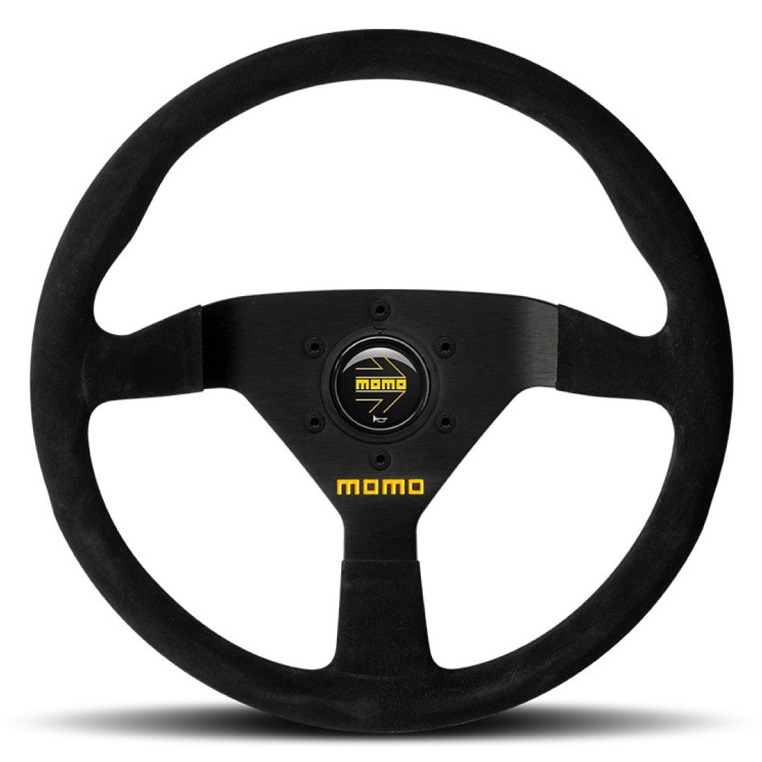 MOMO Mod. 78 Steering Wheel - Black Suede Black Spokes 320mm