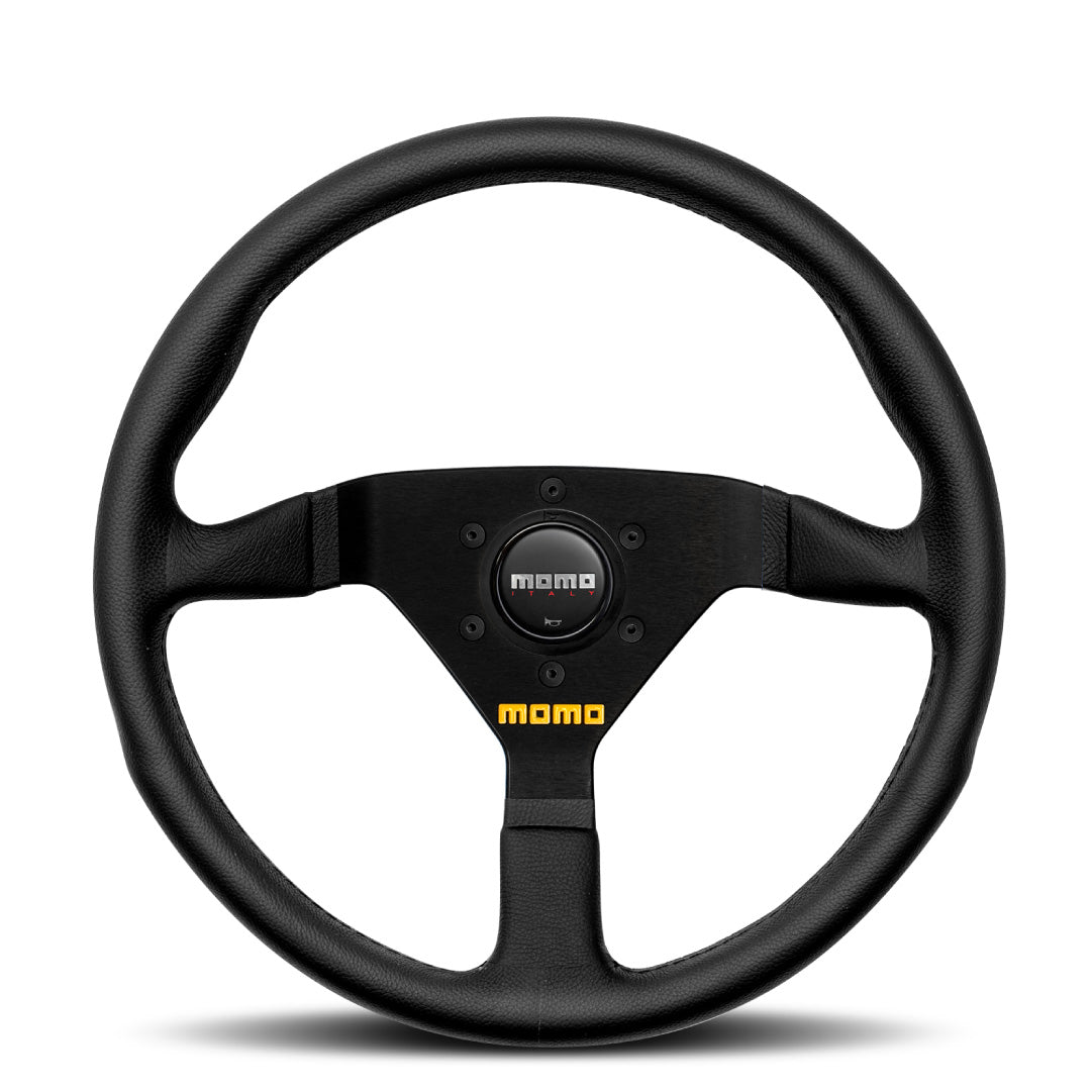 MOMO Mod. 78 Veloce Steering Wheel - Black Leather Black Spokes 320mm - NOS