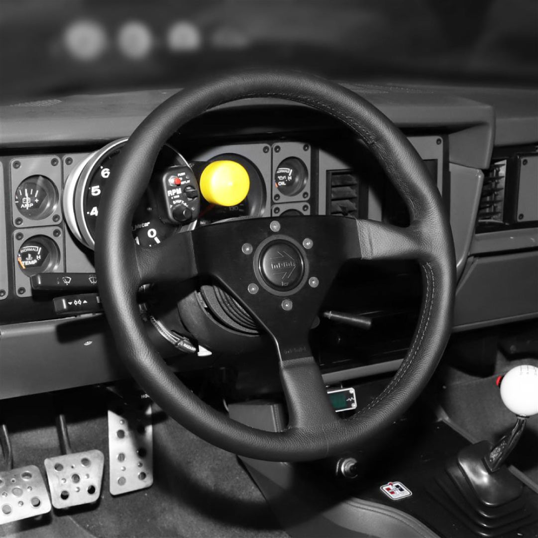 MOMO Montecarlo Steering Wheel - Black Leather Black Spokes 350mm