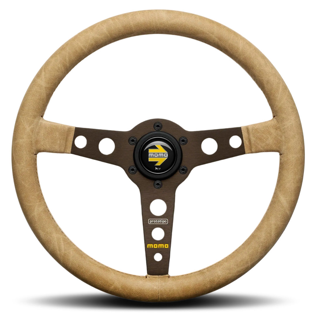 MOMO Prototipo Desert Heritage Steering Wheel - Sahara Leather Brown S