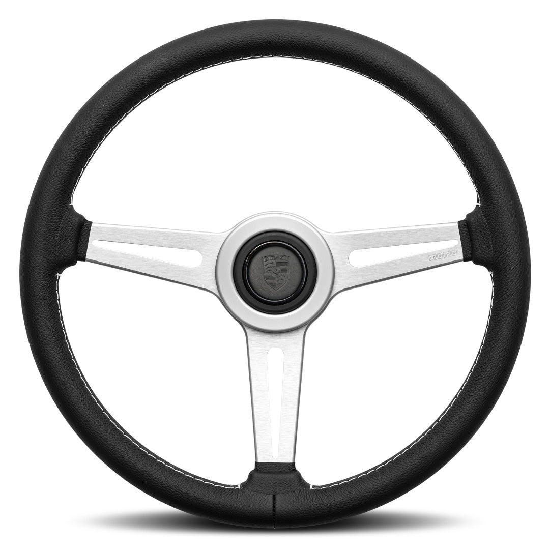 MOMO Retro Heritage Steering Wheel With Original Leather Porsche Horn