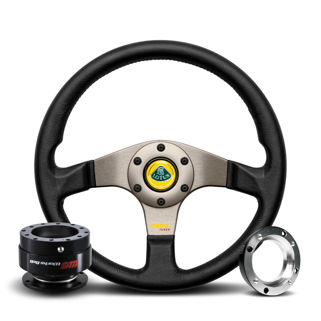 MOMO Tuner Steering Wheel & Works Bell Rapfix Quick Release Kit For Lotus Evora