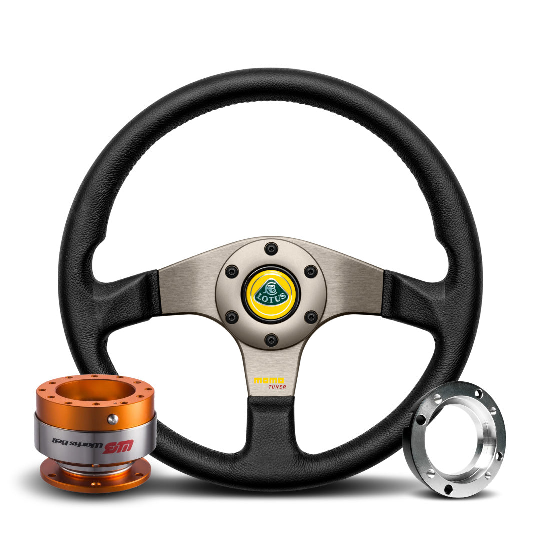 MOMO Tuner Steering Wheel & Works Bell Rapfix Quick Release Kit For Lotus Exige