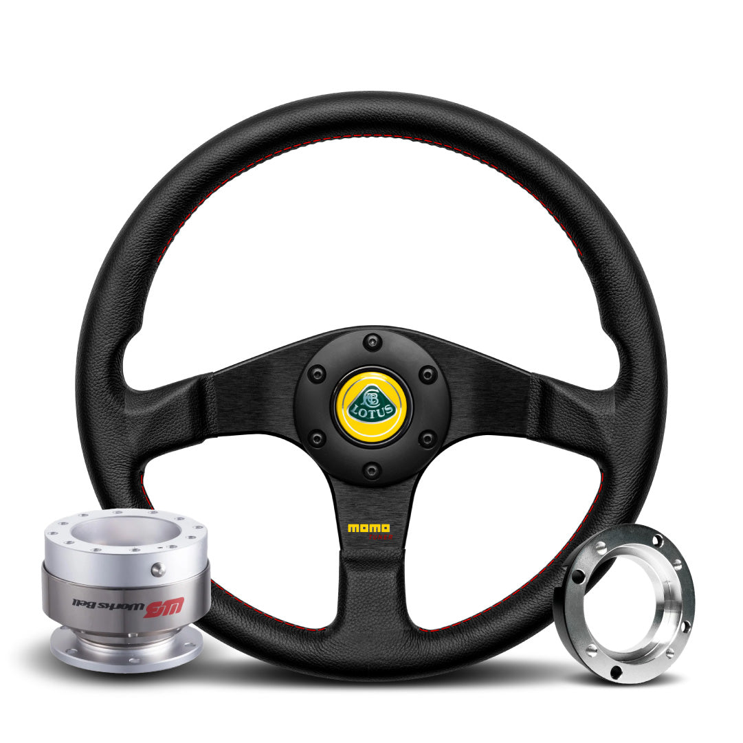 MOMO Tuner Steering Wheel & Works Bell Rapfix Quick Release Kit For Lotus Exige