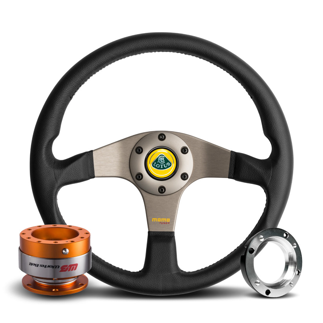 MOMO Tuner Steering Wheel & Works Bell Rapfix Quick Release Kit For Lotus Exige