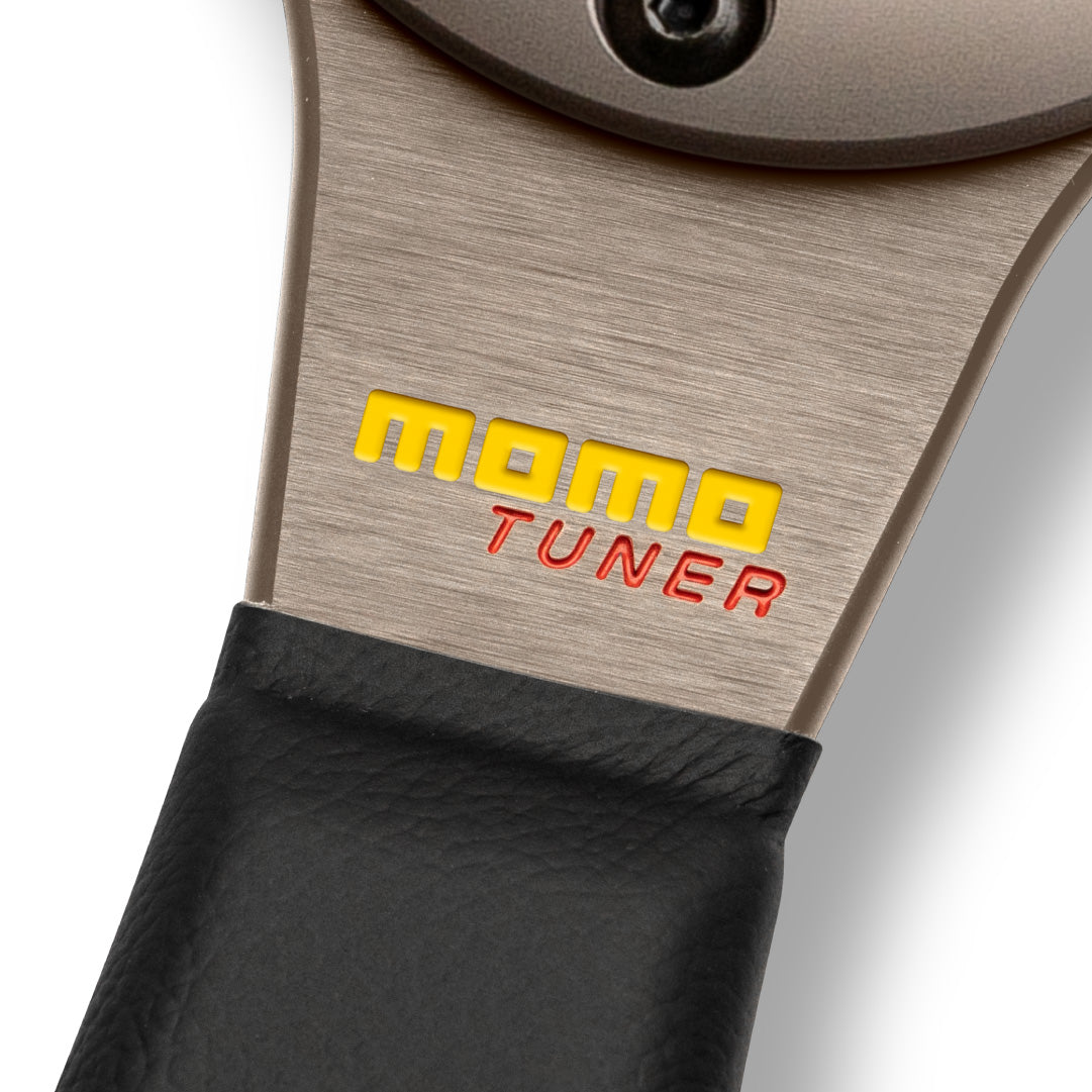 MOMO Tuner Steering Wheel - Black Leather Anthracite Spokes