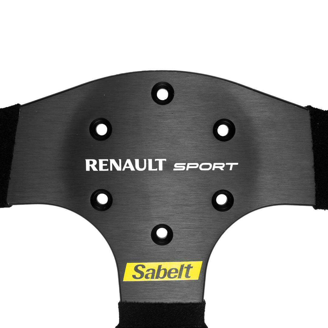 Sabelt Renault Clio Cup Race Steering Wheel - Black Blue Alcantara Black Spokes 330mm