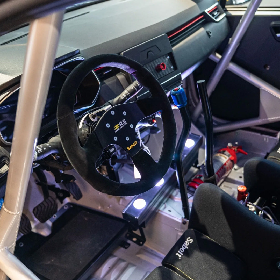 Sabelt RS Performance Steering Wheel - Black Alcantara Black Spokes 330mm