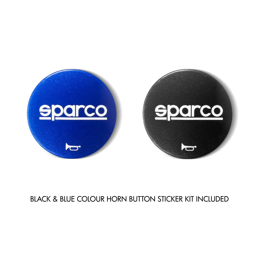 Sparco L777 Steering Wheel - Black Leather Black Spokes 350mm