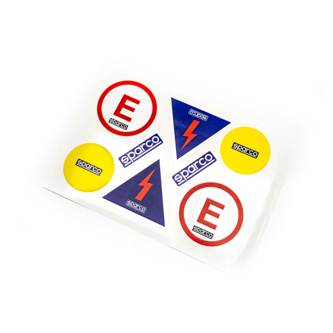 Sparco Fire Extinguisher & Battery Cut Off Sticker Decal Set Pack - MSA FIA Compliant