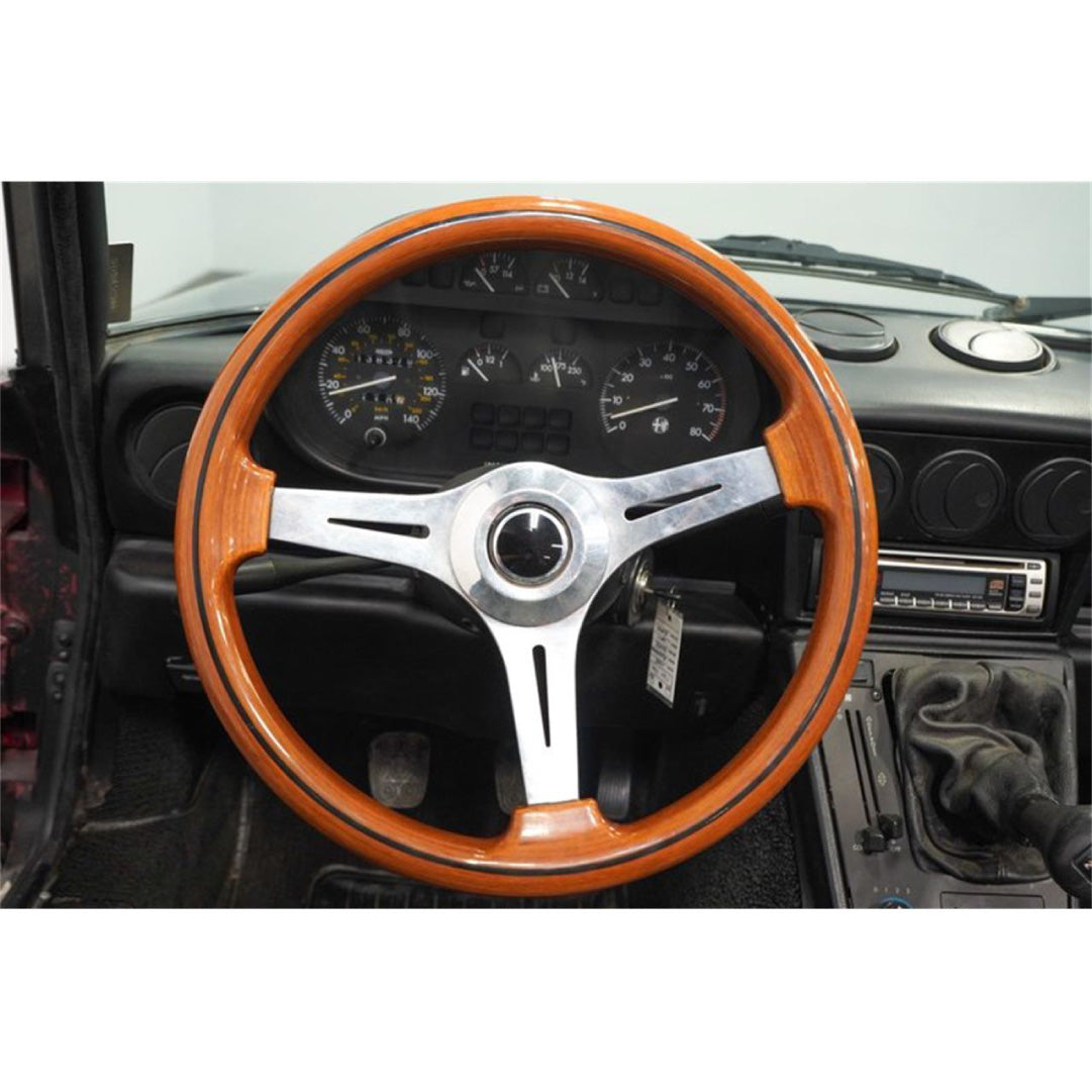 Sport Line Prestige Steering Wheel - Mahogany Wood Polished Spokes 370mm