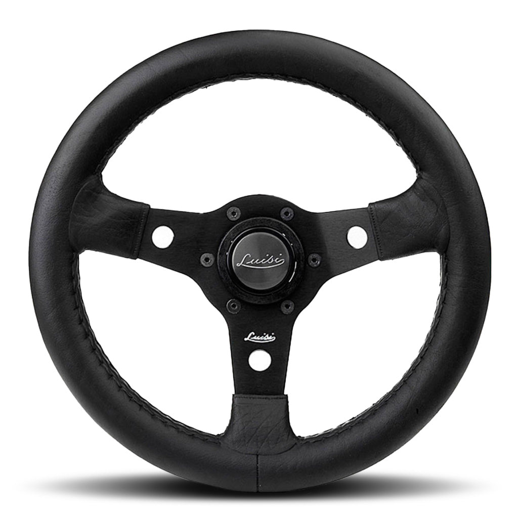 Luisi Nibbio Steering Wheel - Black Polyurethane Black Spokes 320mm