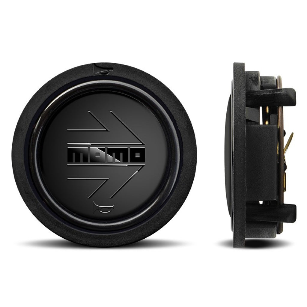 MOMO Horn Button - Matt Arrow Black Edition - Flat Lip