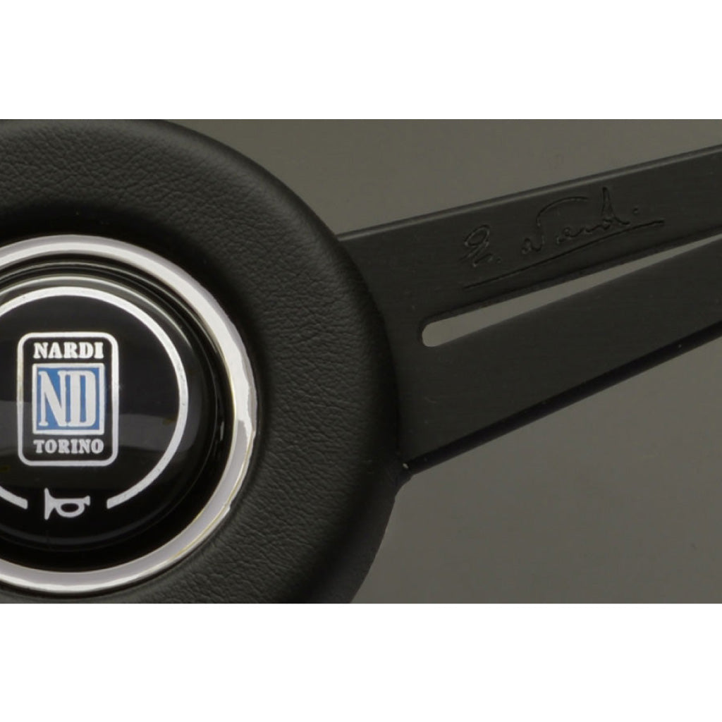 Nardi ND Classic Steering Wheel - Black Leather Black Spokes 365mm